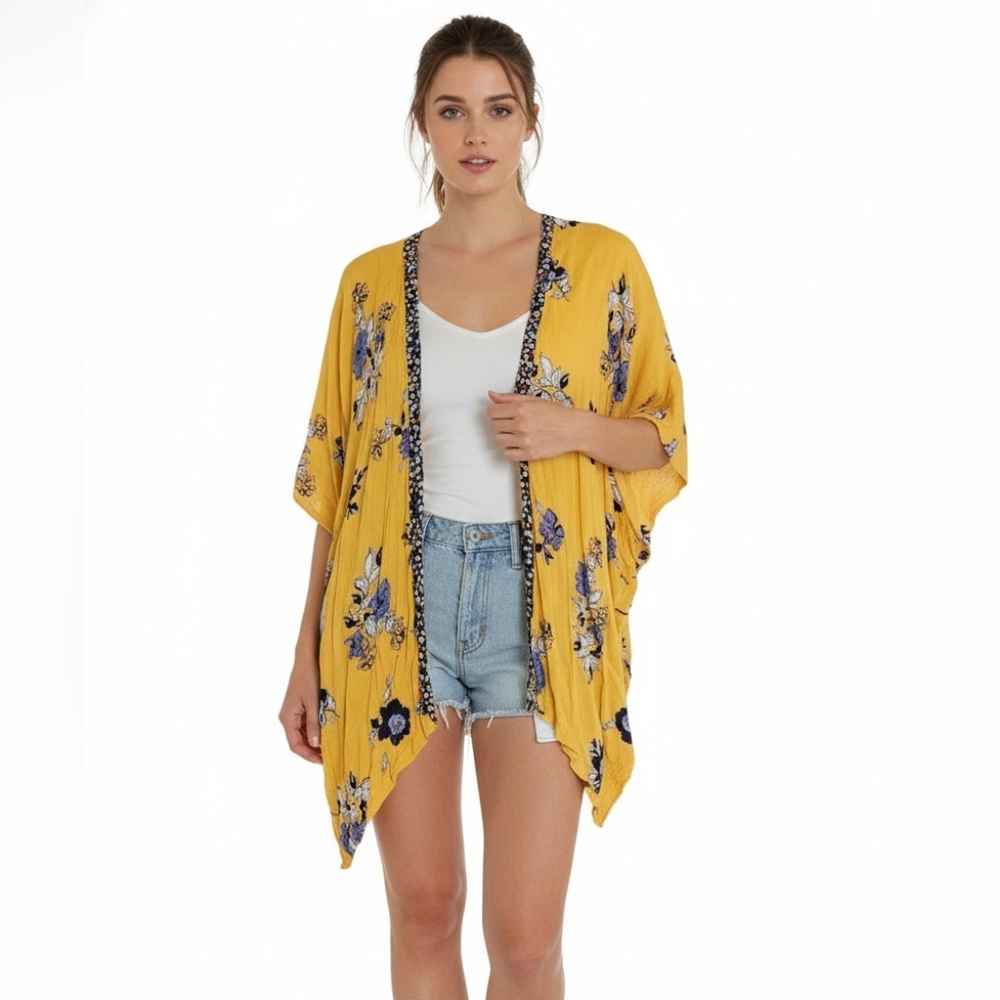 Loft Floral Kimono Cover-Up | Sunny Yellow | One Size